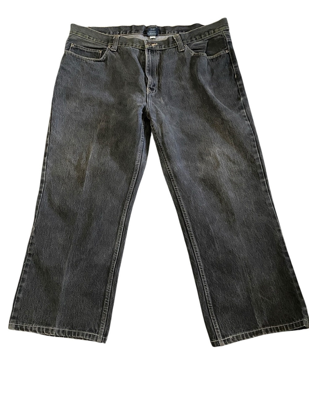 Men's Black 42x32 Straight-Leg Jeans - Classic Casual Style